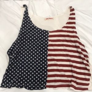 American Flag Crop Top